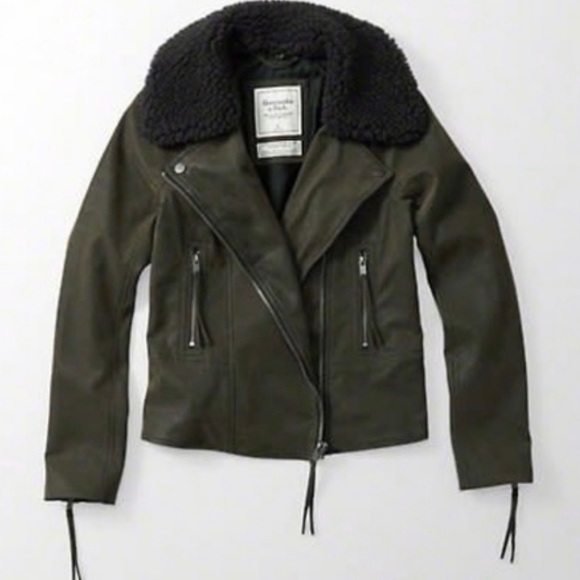 Abercrombie & Fitch Jackets & Blazers - ABERCROMBIE AND FITCH faux suede moto jacket